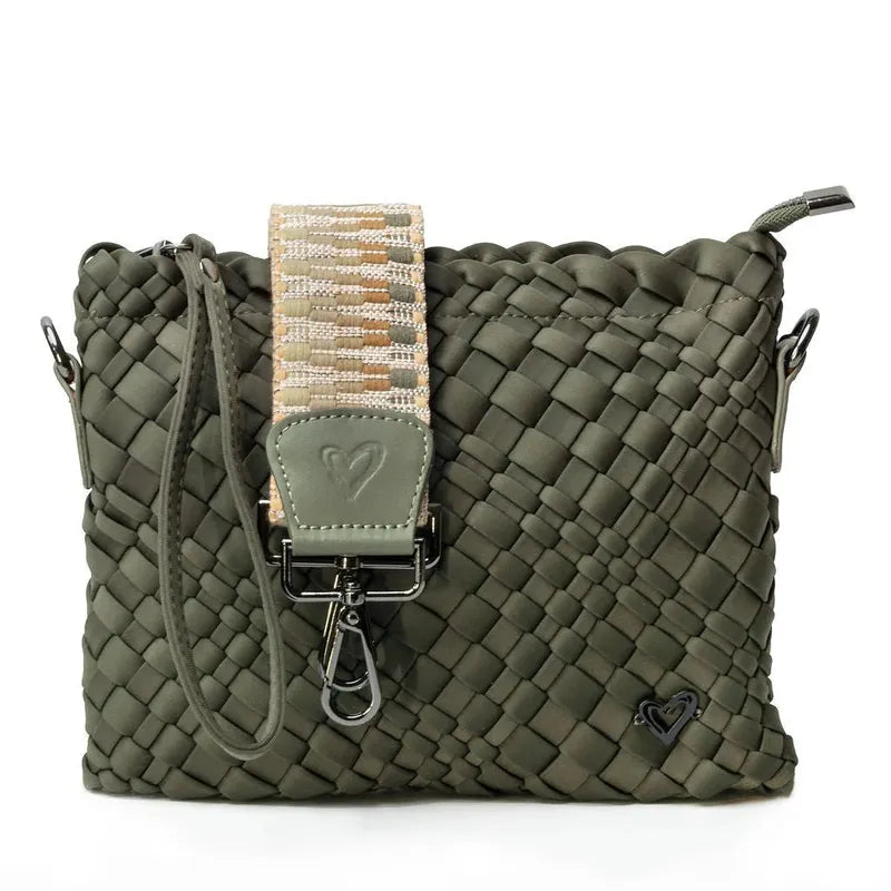 preneLOVE Charlotte Woven Crossbody - Olive