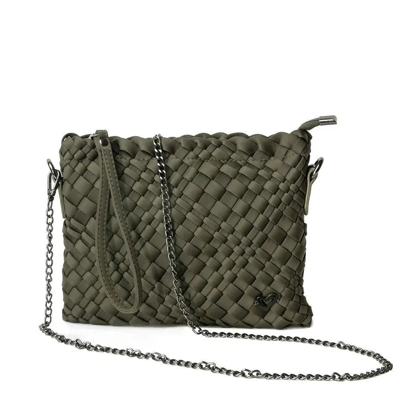 preneLOVE Charlotte Woven Crossbody - Olive
