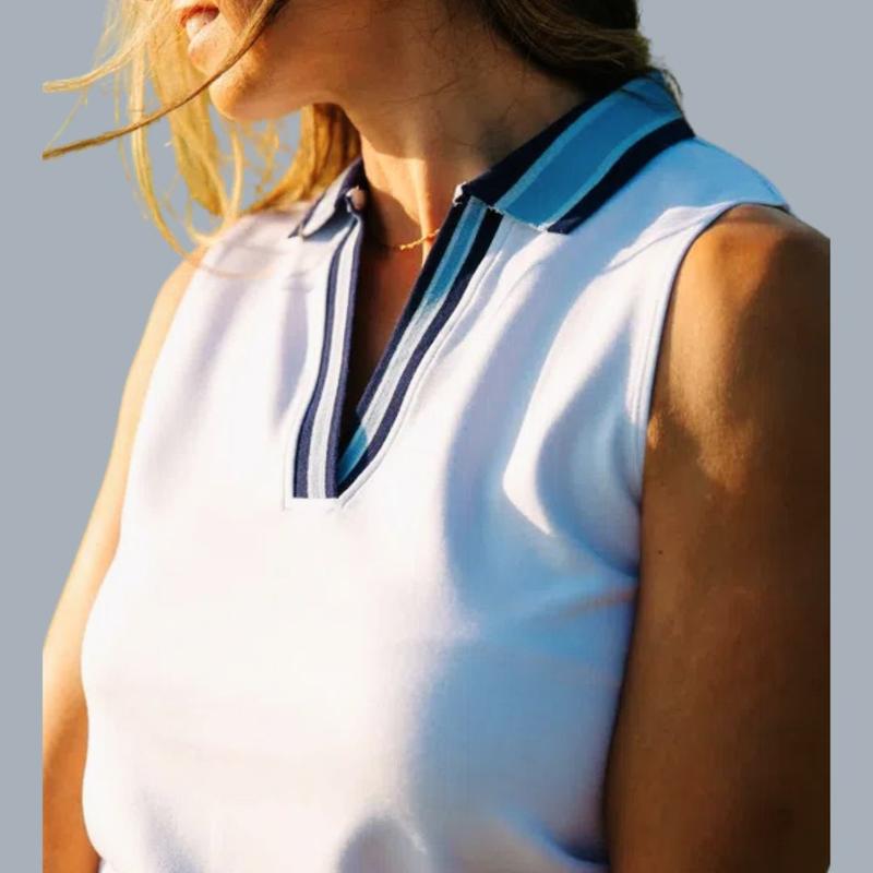 Club Special Varsity S/L Polo - White/Blue