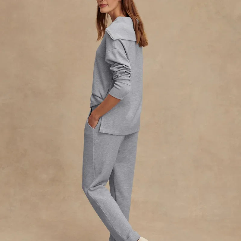 Varley Rolled Cuff Pants (25") - Mid Blue Marl