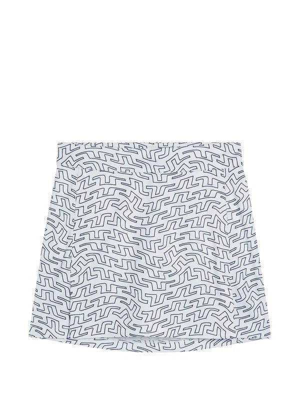 JL Golf Amelie Mid Print Skort - JL Navy Bridge Monogram