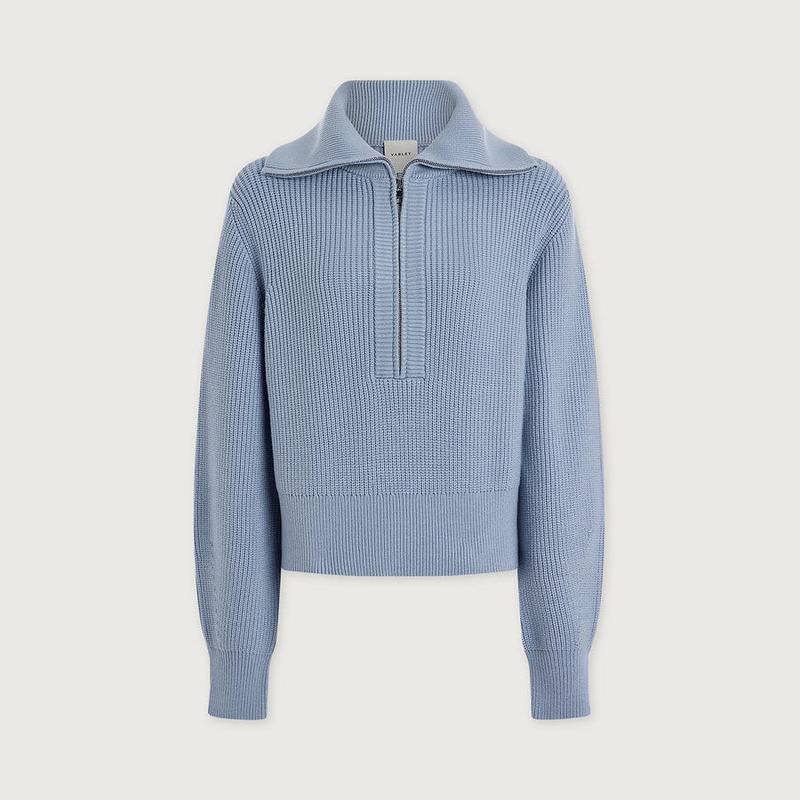 Varley Maura Zip Sweater - Kentucky Blue