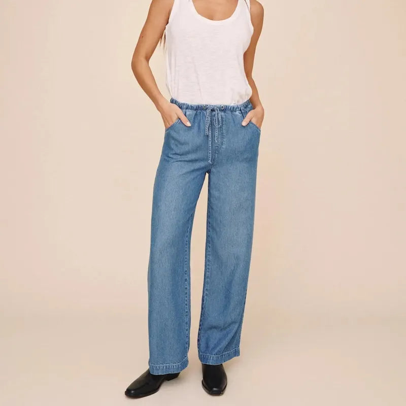 Bella Dahl Drawstring Jean - Indigo Mist Wash