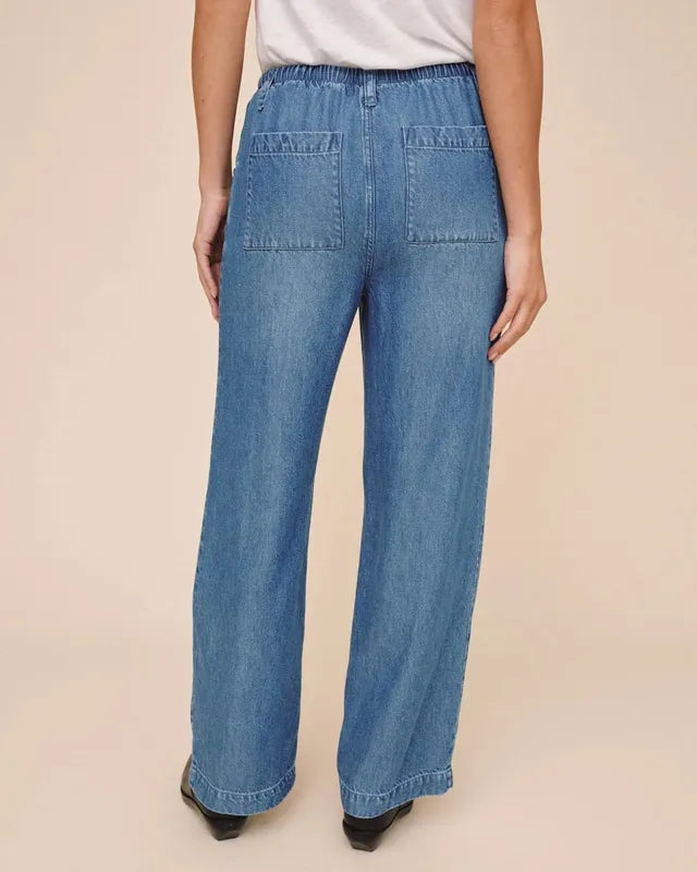 Bella Dahl Drawstring Jean - Indigo Mist Wash