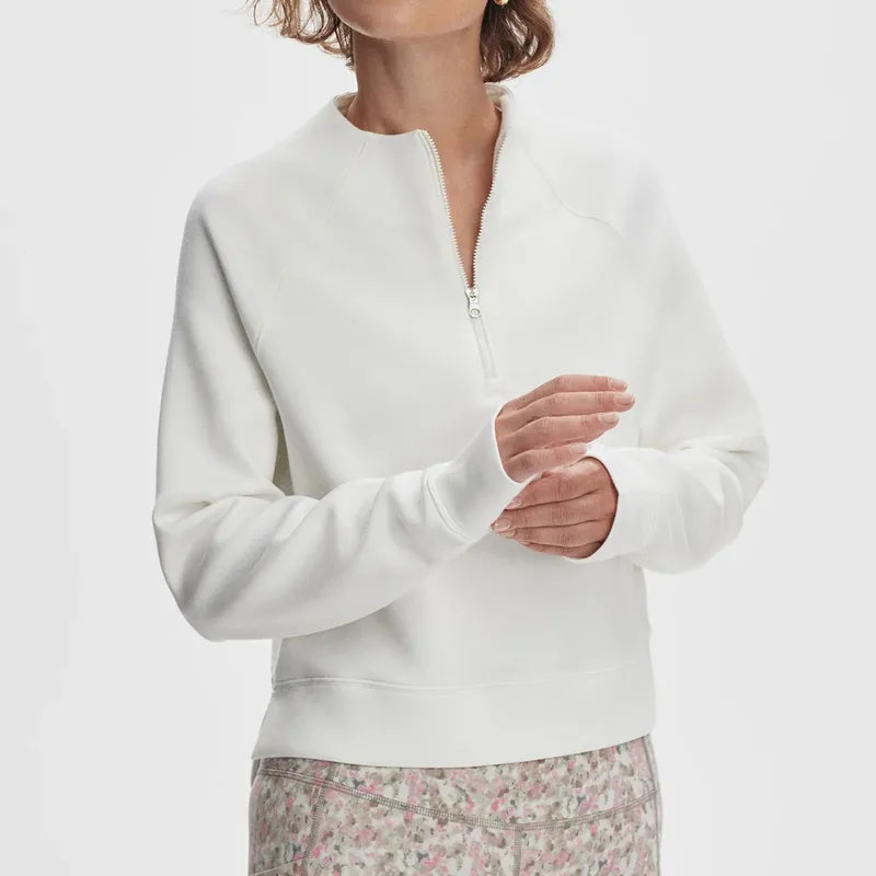 Varley Ebba Zip Midlayer - Snow White