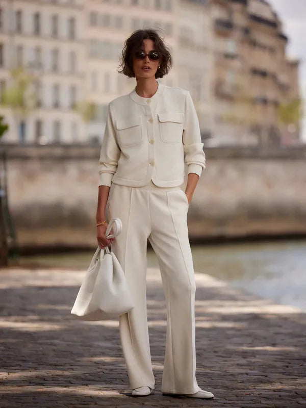 Varley Hartwell Button Sweat - Pristine Ivory