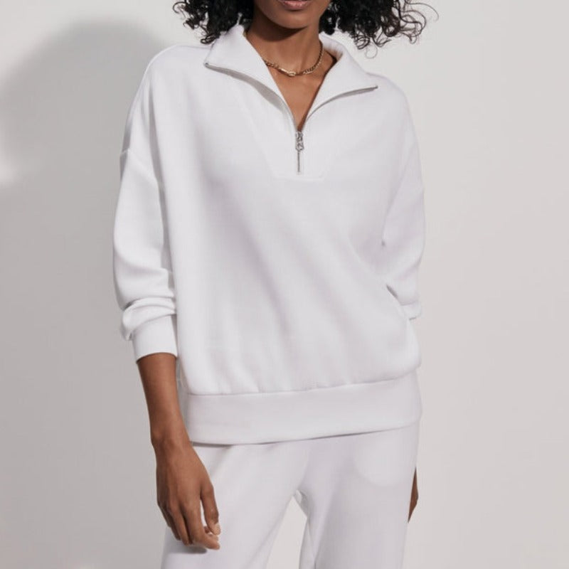 Varley Hawley Zip Sweat - White