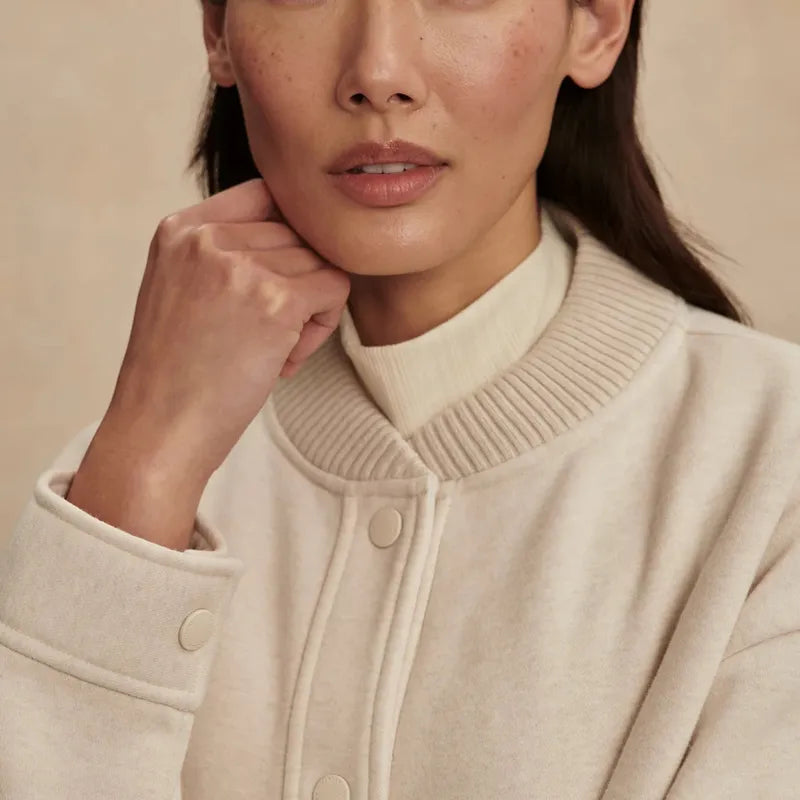 Varley Khai Cropped Jacket - Birch Marl