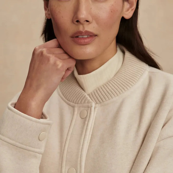 Varley Khai Cropped Jacket - Birch Marl