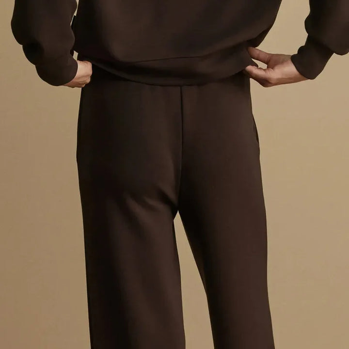 Varley Wide Leg Pants (30") - Coffee Bean Marl