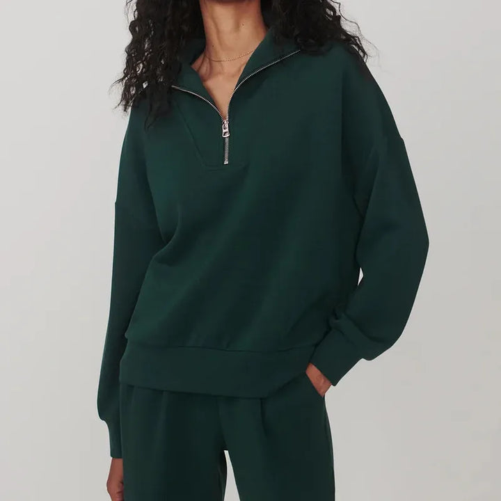 Varley Hawley Zip Sweat - Ponderosa Pine