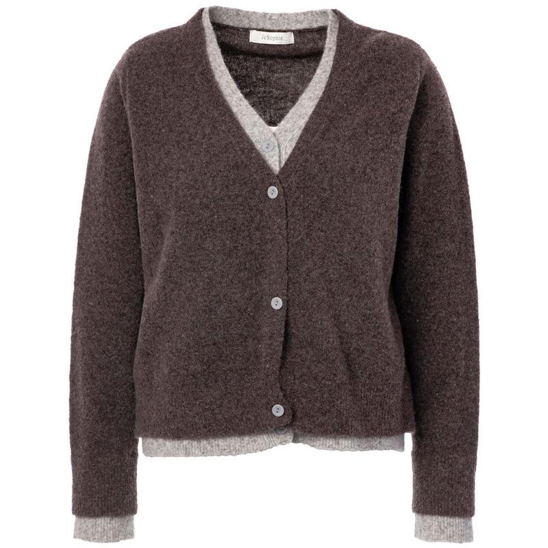 JC Sophie Pernille Cardigan - Brown/Grey