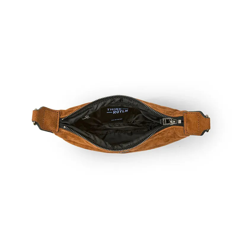 Think Royln Mini Moon Bag - Golden Suede
