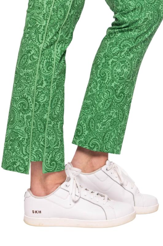 Golftini Ankle Pant - Green Paisley