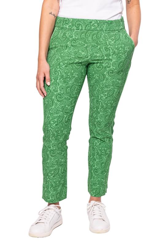 Golftini Ankle Pant - Green Paisley