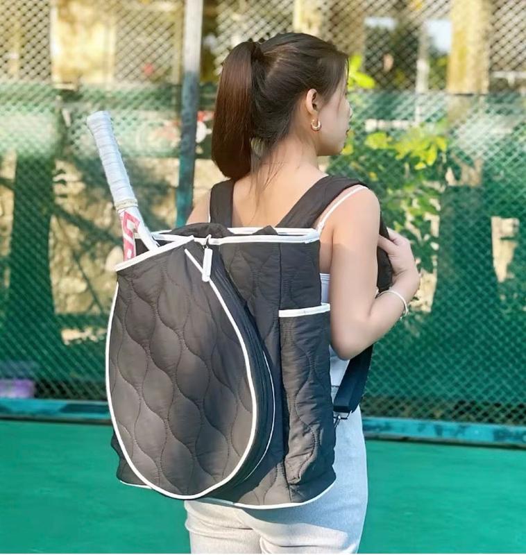 preneLOVE Quilted Tennis Backpack - Navy/White