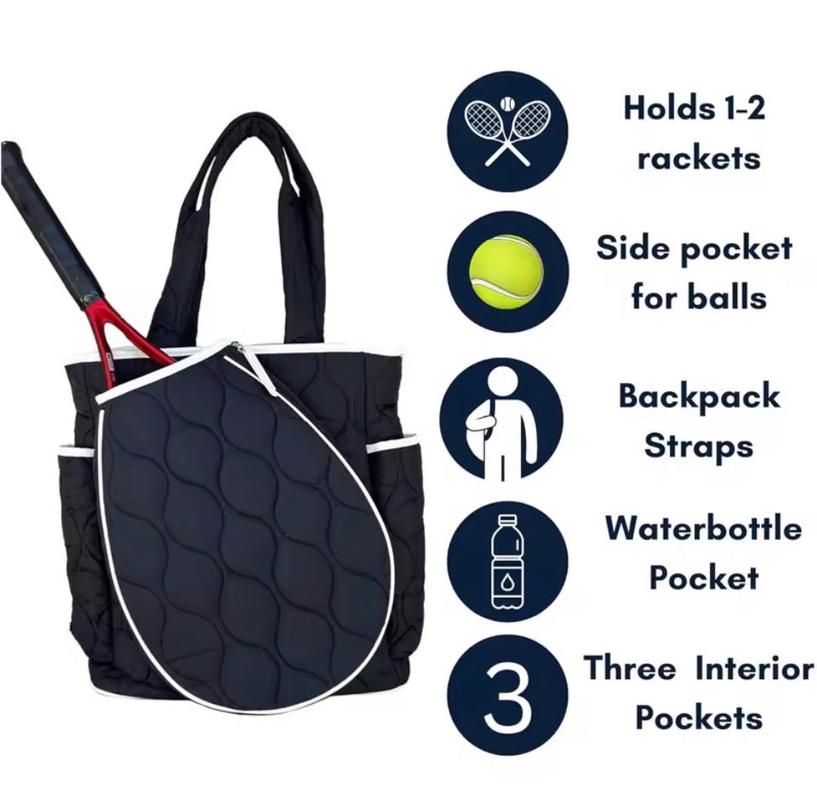 preneLOVE Quilted Tennis Backpack - Navy/White