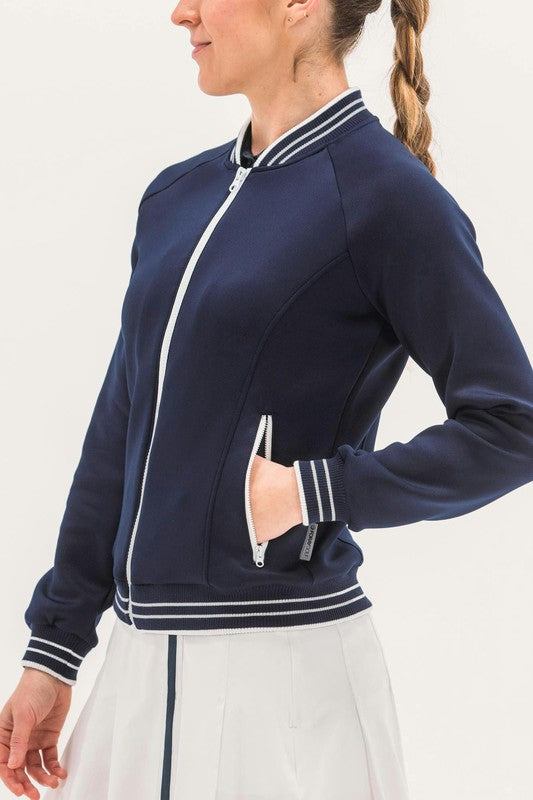 Foray Golf Core Bomber Jacket - Navy