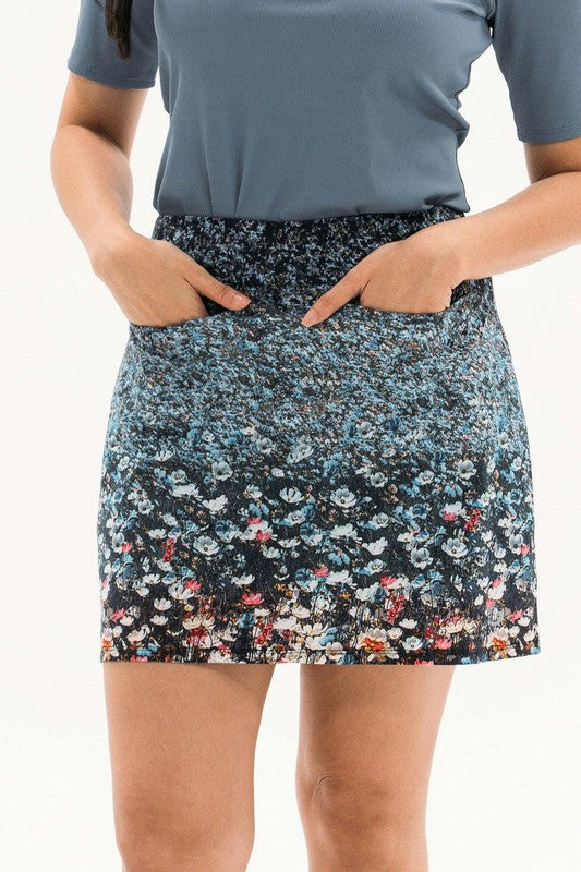 Foray Golf Hidden Pocket Skort - English Garden