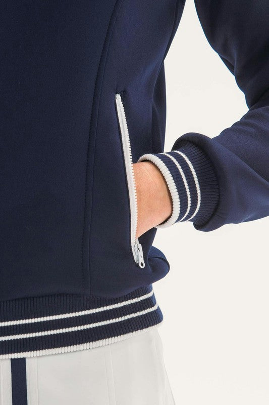 Foray Golf Core Bomber Jacket - Navy