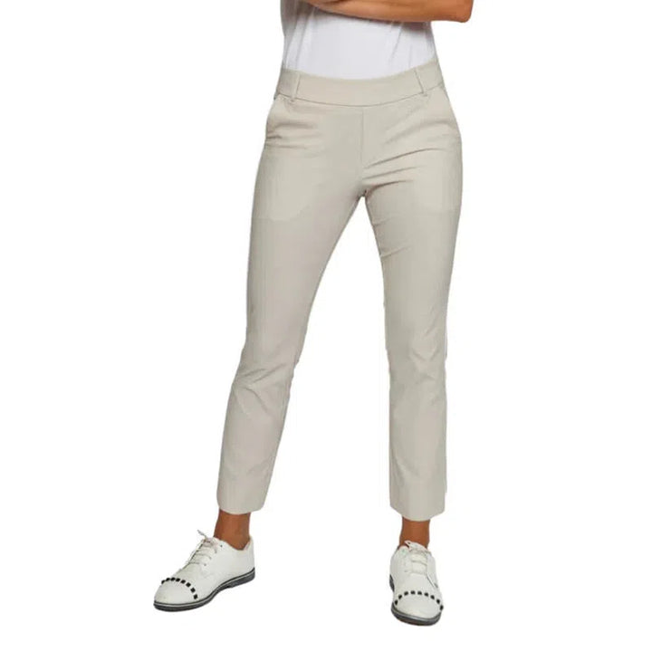 Golftini Ankle Pant - Khaki/White Houndstooth