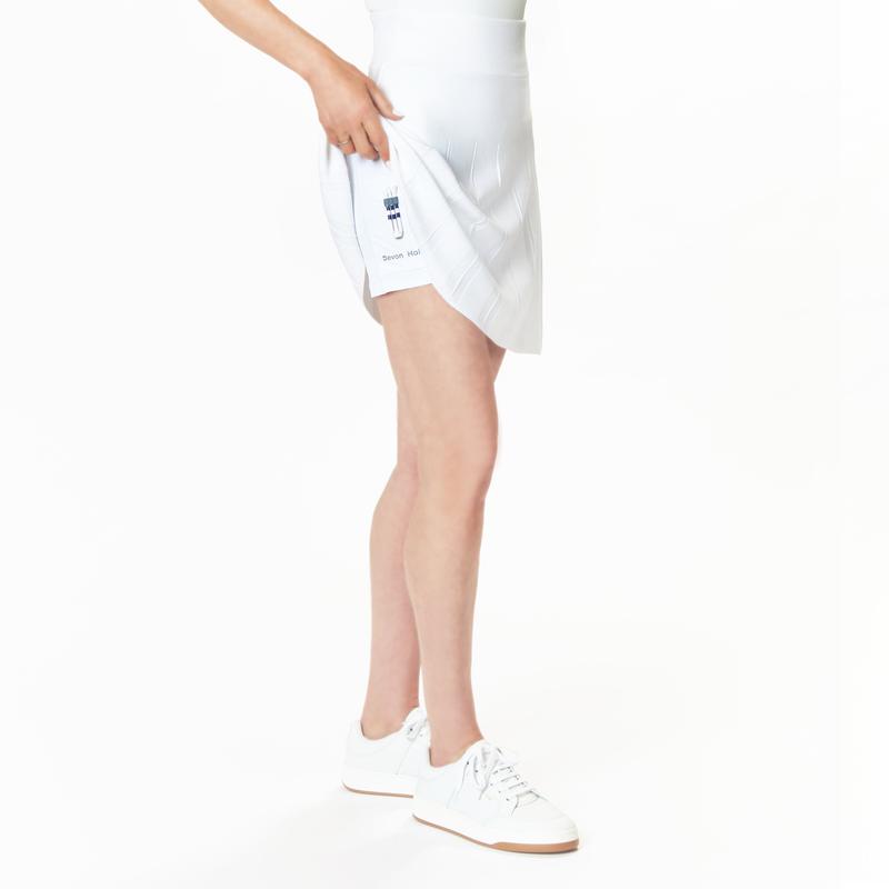 Devon Halsey Knit Skirt - White