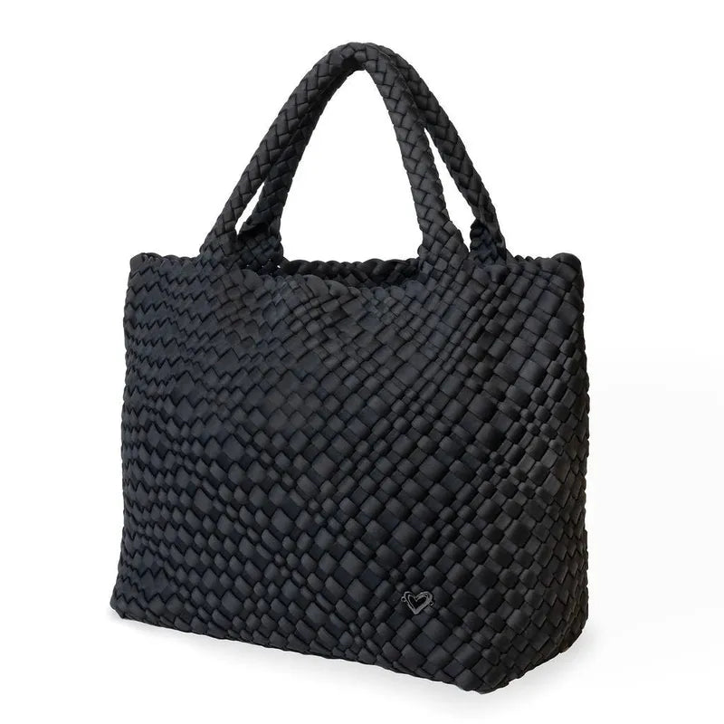 preneLOVE London Large Woven Tote - Onyx