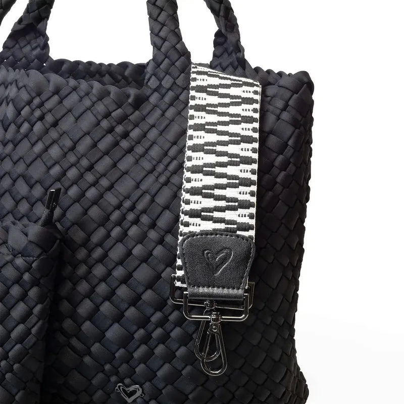 preneLOVE London Large Woven Tote - Onyx