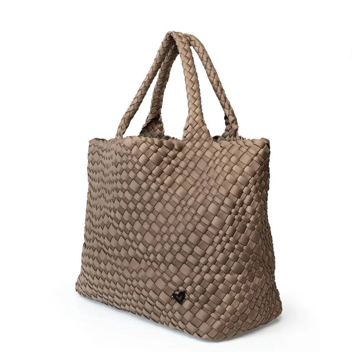 preneLOVE London Large Woven Tote - Buff