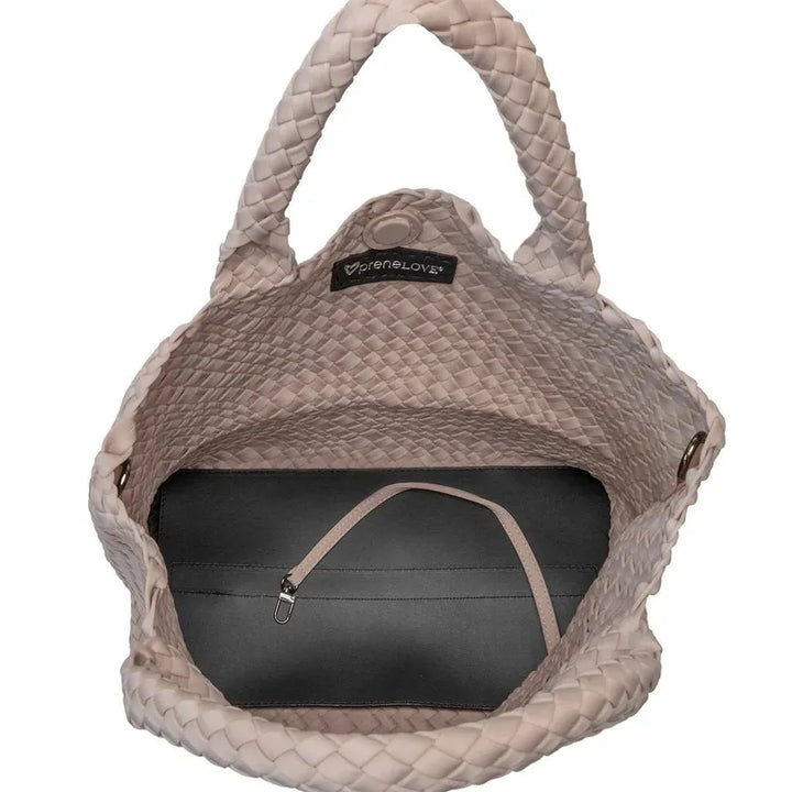 preneLOVE London Large Woven Tote - Dusty Pink