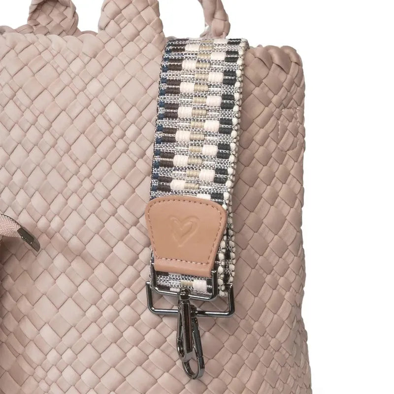 preneLOVE London Large Woven Tote - Dusty Pink