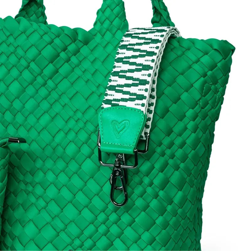 preneLOVE London Large Woven Tote - Kelly Green