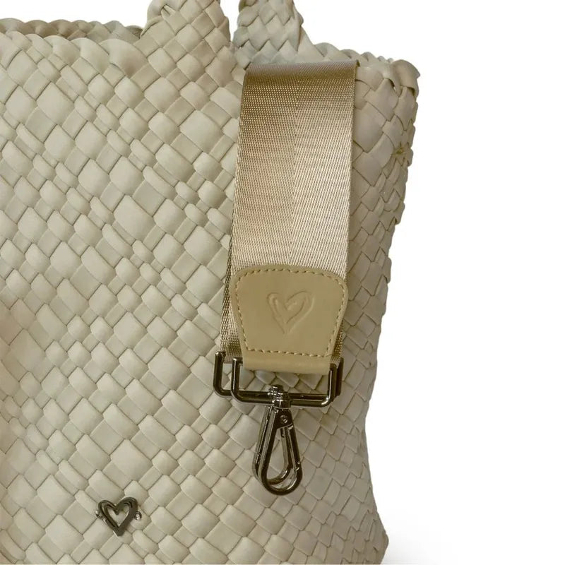 preneLOVE London Large Woven Tote - Khaki