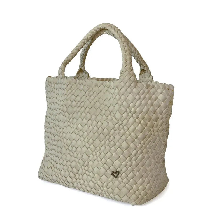 preneLOVE London Large Woven Tote - Khaki