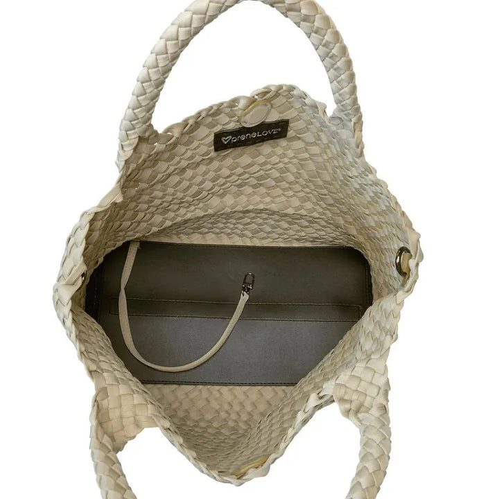 preneLOVE London Large Woven Tote - Khaki