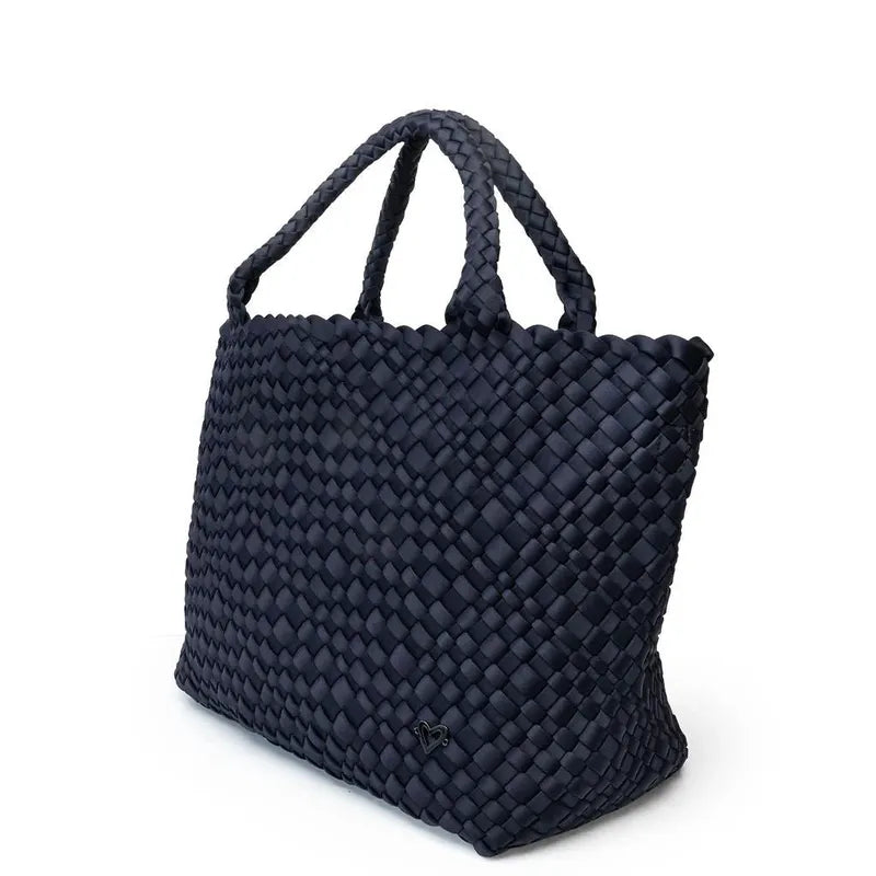preneLOVE London Large Woven Tote - Navy