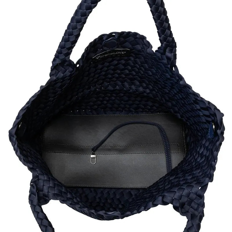 preneLOVE London Large Woven Tote - Navy