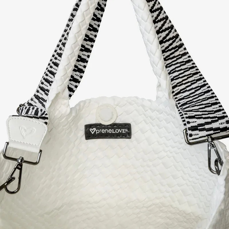 preneLOVE London Large Woven Tote - White