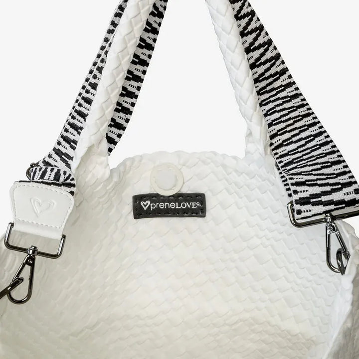 preneLOVE London Large Woven Tote - White