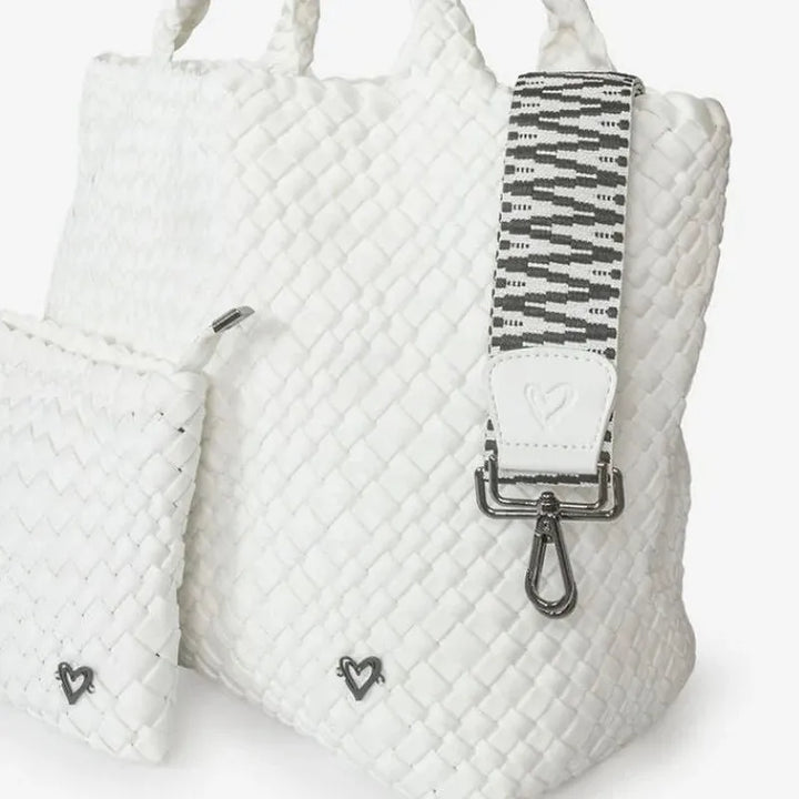 preneLOVE London Large Woven Tote - White