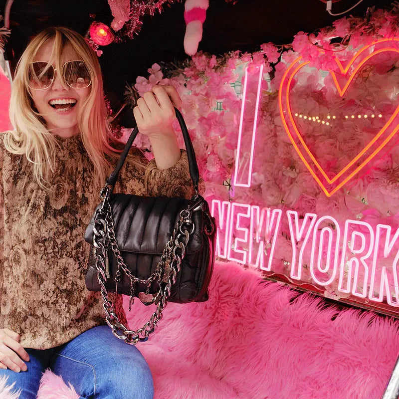 Think Royln Lucky Lady Bag - Shiny Black