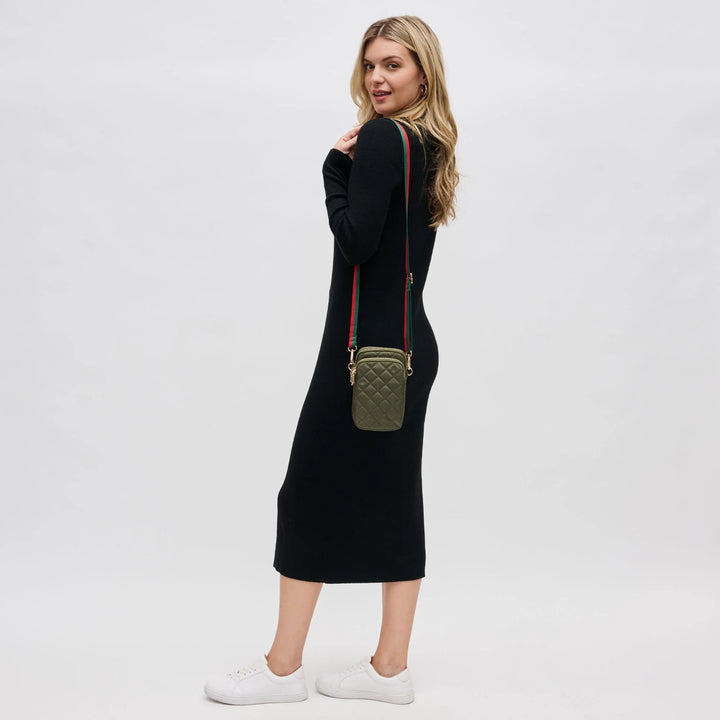 Sol & Selene Quilted Crossbody - Khaki