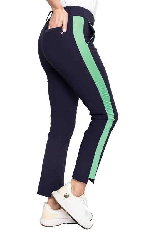 Golftini Ankle Pants - Navy/Green