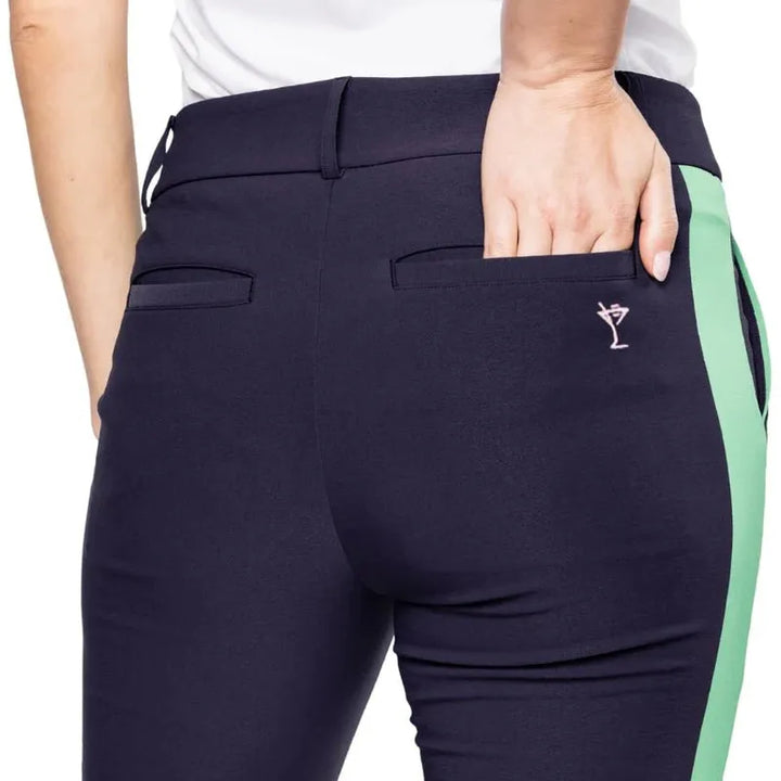 Golftini Ankle Pants - Navy/Green