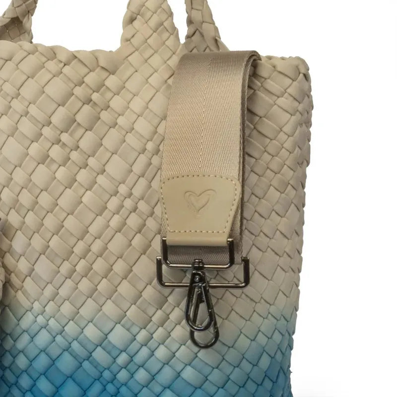 preneLOVE London Large Woven Tote - Ombre Blue
