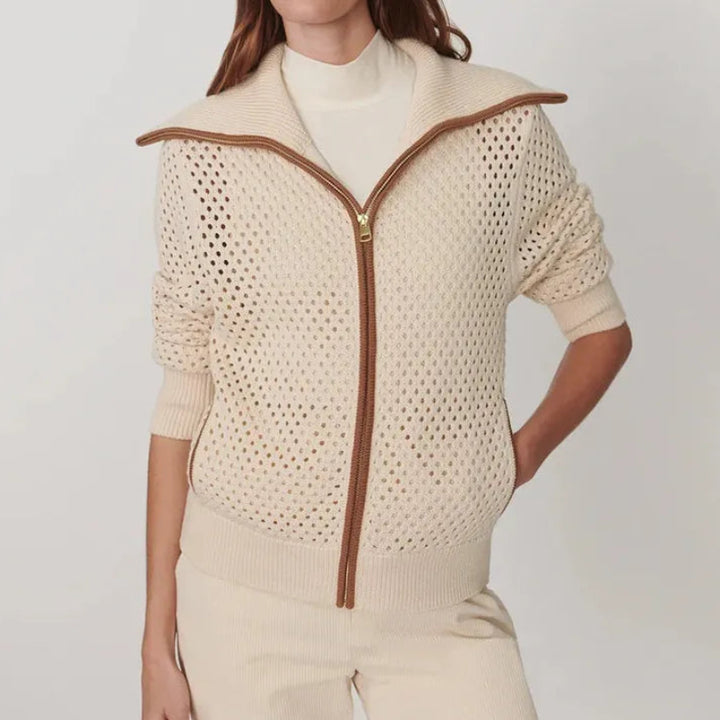 Varley Paula Zip Knit Jacket - Birch