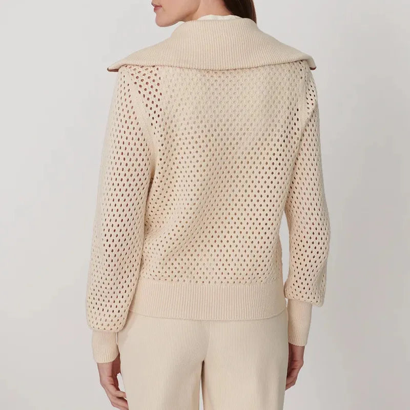Varley Paula Zip Knit Jacket - Birch