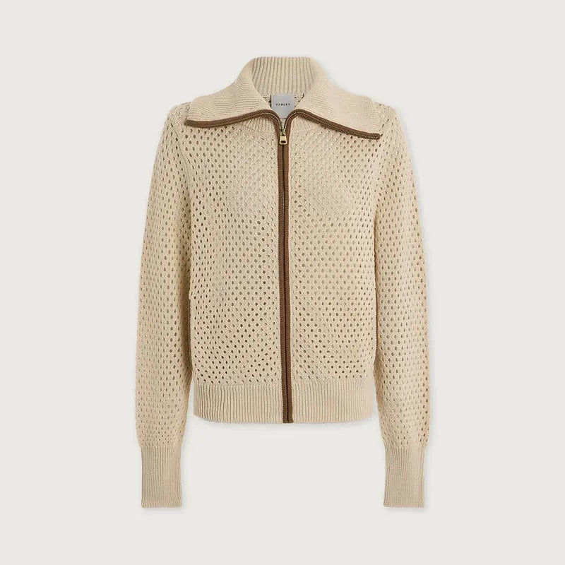 Varley Paula Zip Knit Jacket - Birch