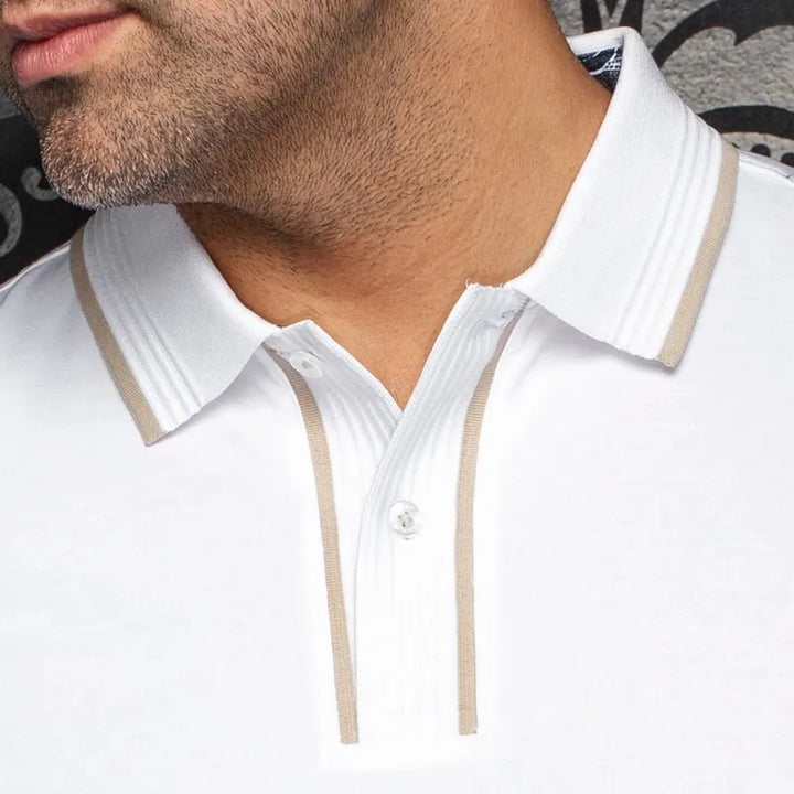 Au Noir Men's Kaan Polo - White