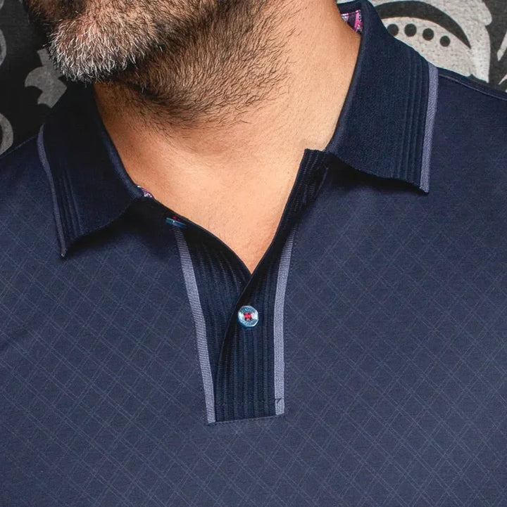 Au Noir Men's Kant L/S Polo - Navy